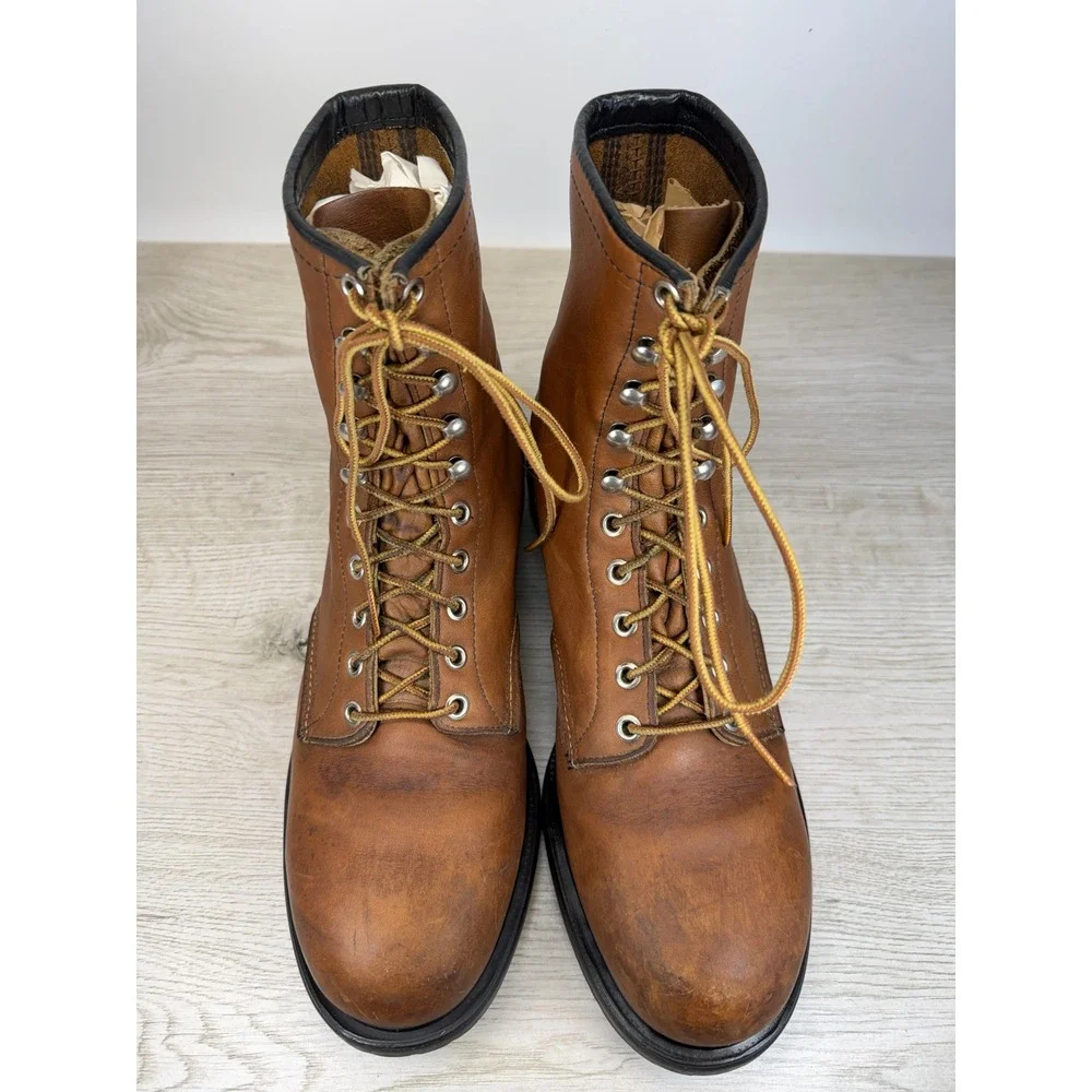 Red Wing SuperSole 2233 Brown Leather Steel Toe 8 Inch Work Boots USA Size 11
